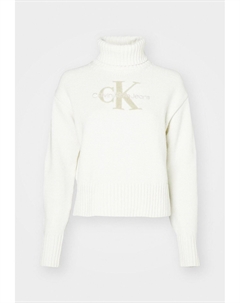 Вязаный свитер MONOLOGO, кремовый Calvin klein
