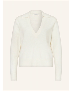 Свитер с декоративными бусинами, экрю Sandro