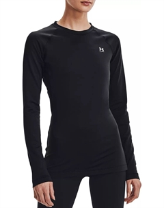Аутентичный женский пуловер с круглым вырезом 2.0 ColdGear, черный Under armour