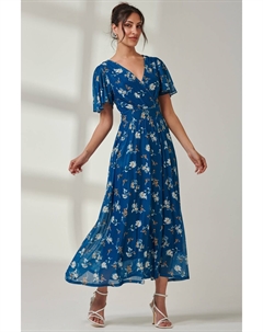 Платье макси с сетчатыми рукавами Evelyn Angel, зеленый Jolie moi