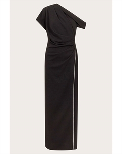 Асимметричное трикотажное платье макси Tia, черный Monsoon