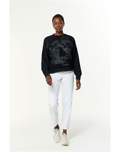 Свободный крой, свободный свитшот с изображением лошади, черный Next