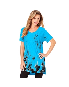 Женская туника больших размеров с принтом, цвет Ocean Abstract Roaman's