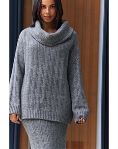 Комбинируемый мягкий трикотажный джемпер с открытыми плечами, серый Next