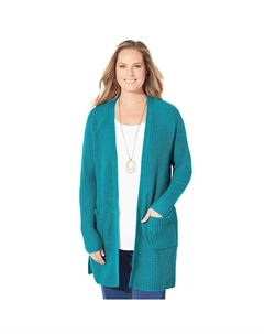 Женский свитер размера плюс Daydream вафельной вязки, цвет Vibrant Turq Catherine's