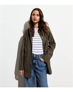 Хаки Плащ без подкладки с капюшоном, хаки New look