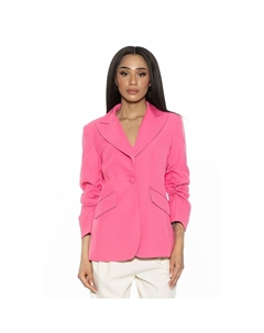 Женский пиджак Tau с жатыми рукавами, цвет Hot Pink Alexia admor