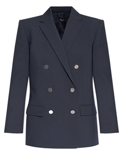 Однобортный блейзер с объемными плечами, синий Theory