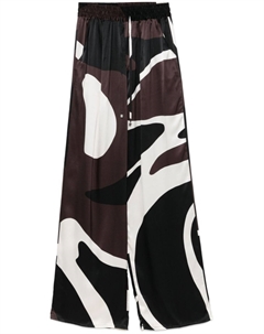 Брюки с абстрактным принтом, коричневый Kiton