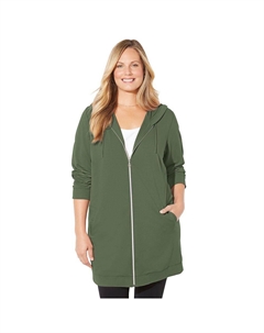 Женская толстовка из французского махрового трикотажа Plus Size Good Intentions, цвет Olive Green Catherine's