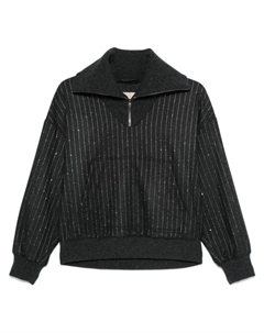 Толстовка, украшенная стразами, серый Herno