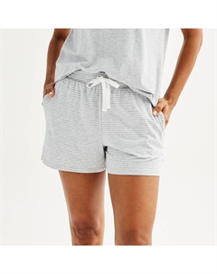 Женские пижамные шорты из хлопка и модала, цвет Gray Stripe Sonoma goods for life