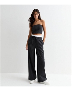 Розовые боксеры в ванильно-серую полоску с талией, серый Pink vanilla