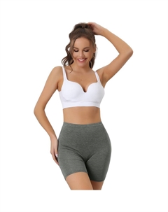 Женское нижнее белье-боксеры до середины бедра, мягкие эластичные трусики для мальчиков с полным покрытием, цвет Dark Gray Allegra k