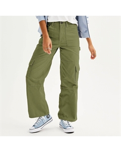 Брюки-карго с высокой посадкой и широкими штанинами для юниоров, цвет Drew Green So