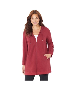 Женская толстовка из французского махрового трикотажа Plus Size Good Intentions, цвет Rich Burgundy Catherine's