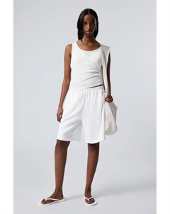 Свободные шорты из смесового льна, белый Weekday