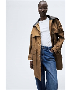 Парка длиной до колена, коричневый H&m