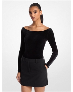 Боди из эластичного бархата, черный Michael kors