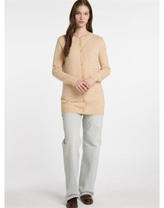 Кардиган с вышивкой, бежевый Dreimaster