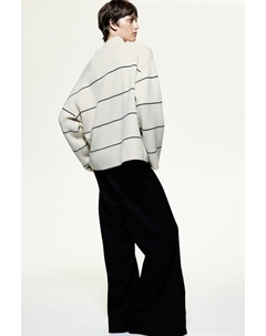 Свитер с высоким воротником из смесовой шерсти, бежевый H&m