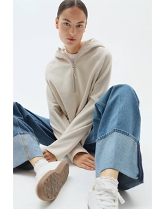 Мама до и после флисовая куртка с капюшоном, бежевый H&m