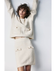 Юбка из трикотажа "пуантелле", бежевый H&m