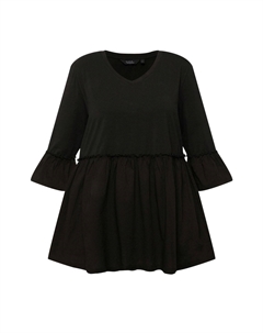 Рубашка с длинным рукавом EMPIRE TULIP SLEEVE, черный Ulla popken