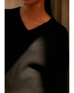 Вязаный свитер V-NECK PETITE, черный Next