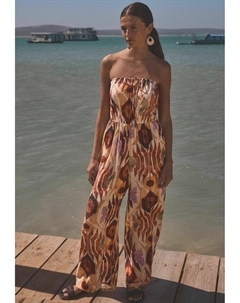 Комбинезон BANDEAU WIDE LEG, бежевый Next