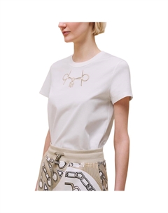 Футболка женская Hermes, серый / белый Hermès