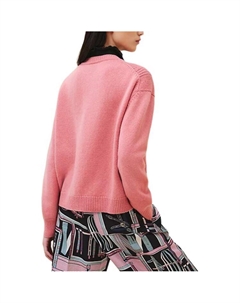 Кашемировый свитер женский гранатовый камень пудра Hermes Hermès