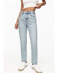 Джинсы узкого кроя MOM, темно-синий деним Pull & bear