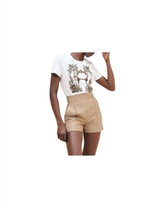 Футболка женская Hermes, белый / золотой Hermès