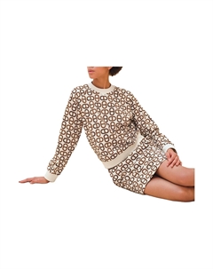 Свитшот женский Hermes, бордово-коричневый Hermès