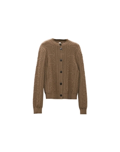 Свитер женский кашемировый Gobi Green Hermes, коричневый Hermès