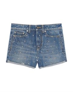 Повседневные шорты женские синие Saint laurent