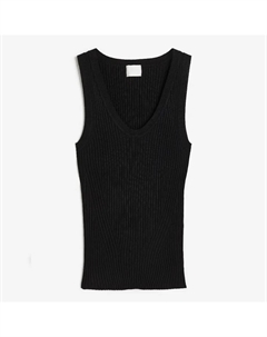 Топ Rib-knit Tank, черный H&m