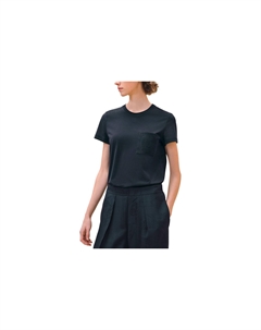 Футболка женская Hermes с карманом, черный / синий Hermès