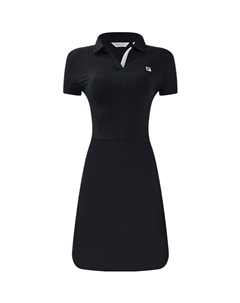 Платье с короткими рукавами женское темно-синее Fila