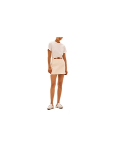 Юбка женская Hermes кожаная, белый Hermès