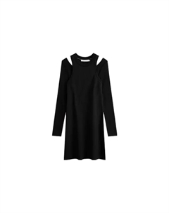 Платье с длинными рукавами женское Space Black Calvin klein