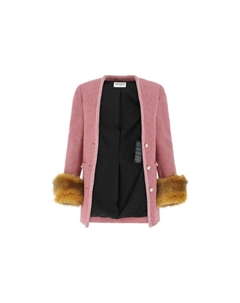 Деловой костюм женский розовый Saint laurent