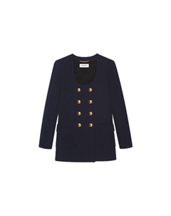 Пальто женское, темно-синий Saint laurent