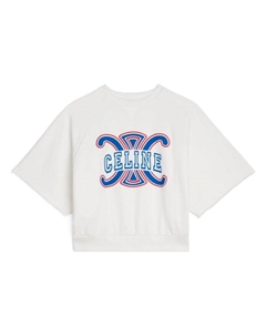 Топ укороченный женский, белый Celine