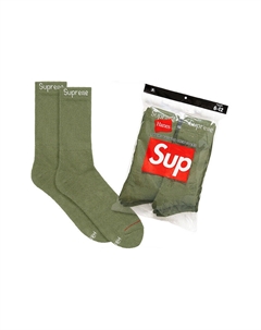 Носки, зеленый Supreme