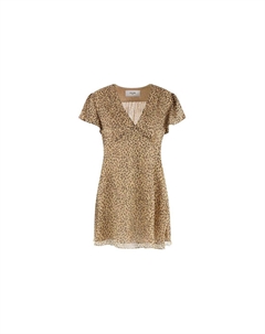 Платье с короткими рукавами, коричневый Celine