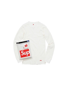 Термофутболка, белый / красный Supreme