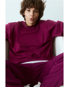 Топ из джерси с длинными рукавами, фиолетовый H&m