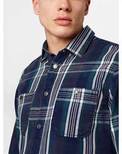 Рубашка на пуговицах стандартного кроя, темно-синий Tom tailor